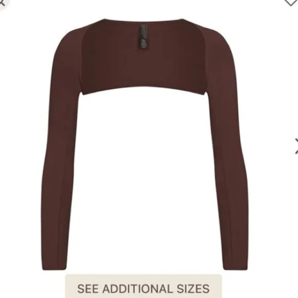 SKIMS NWT sculpting swim long sleeve shrug 4X cocoa